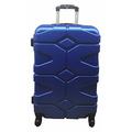 Hampton and Stewart Hard Shell Suitcase Luggage Case Trolley Cabin 4 Wheel Spinner 20" 24" 28" 32" Blue (XL (32"))