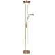 Searchlight 5430AB LED Mother & Child 2 Light Floor Light Brass