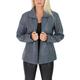 Womens Classic Zip Up Real Leather Jacket Semi Fitted Lambskin Coat Julia Blue (12)