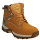 Mens Genuine Suede Leather Lace Up Waterproof Safety Industrial Steel Toe Cap Work Boots UK Sizes 6-13 (UK 9, Honey)