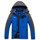 Wantdo Men's Outdoor Ski Jacket Windproof Sports Coat Hooded Windbreaker Jacket Waterproof Mountain Hiking Jackets Sky Blue M