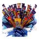 Large Chocolate Bouquet for Men packed with a large selection of chocolate bars. Full Size Bars