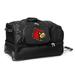 MOJO Louisville Cardinals Black 27'' 2-Wheel Drop Bottom Rolling Duffel Bag