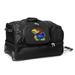 MOJO Kansas Jayhawks Black 27'' 2-Wheel Drop Bottom Rolling Duffel Bag