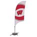 Wisconsin Badgers 7.5' Swirl Razor Feather Stake Flag with Base
