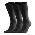 FALKE Men's Airport 3-Pack M SO Socks, Black (Black 3000), 47-48 (Pack of 3)