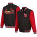 Men's JH Design Black/Red St. Louis Cardinals Poly Twill Jacket