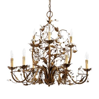 Claire 9-Light Grande Chandelier - Etruscan Gold - Ballard Designs