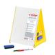 Wedge - Dry Erase Small Whiteboard A3 with Non-Slip Rubber Feet, Double Sided Magnetic Desktop White Board with 4 Pens, 2 Magnetic Erasers, Portable Writing Easel for Classroom & Home Ed Use Yellow
