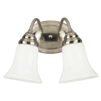 Westinghouse 64617 - 2 Light Brushed Nickel Wall Light Fixture