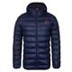 Liverpool FC Official Football Gift Mens Quilted Hooded Winter Jacket Navy Med.