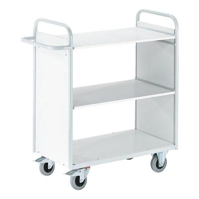 ROLLCART Bürowagen mit 2 Wänden grau, 98x107x50 cm