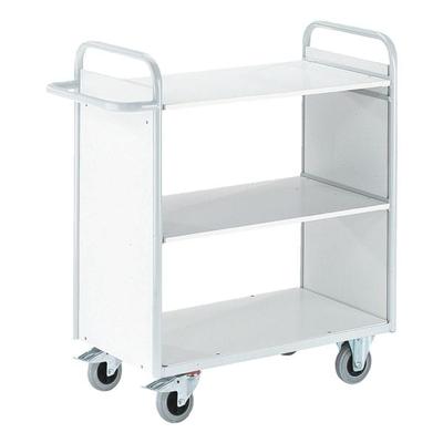 Bürowagen mit 2 Wänden grau, ROLLCART, 98x107x50 cm