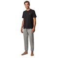 BOSS Mens Mix&Match Pants Logo Loungewear Trousers in Stretch Cotton Grey