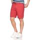 Nautica Men's Classic Fit Flat Front Stretch Solid Chino Deck Short Casual, Sailor Red, 38