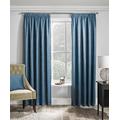 Enhanced Living Matrix Teal Blue Thermal Blockout Tape Top Curtains - 90 x 54 inch (229 x 137cm) - Energy Saving Curtains for Living Room/Bedroom