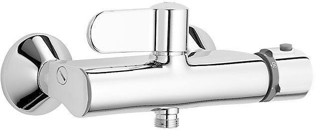 Hansa Brause-Thermostat-Batterie für Wandaufbau Hansatempra 0824 verchromt 8240202 Image