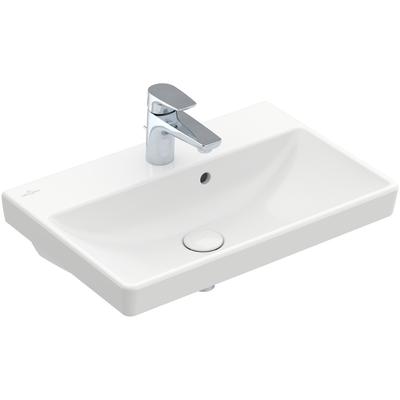 Villeroy & Boch Waschtisch Compact Avento 4A00, 1 Hahnloch, mit Überlauf, weiss 4A005501