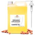 Almond Oil: Organic, Cold Pressed, Pure, Natural. Massage Oil (Carrier Oil) Hair Oil, Body Oil (Nail & Cuticle Oil) Face Oil (Anti Aging), Ear Oil, Pregnancy Stretch Mark & Baby Oil - 5000 ml 5 L