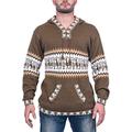 Gamboa Alpaca Jumper Hooded Rustic Jumper Wool Winter Jumper Brown