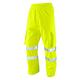 Leo Workwear Instow L02-Y Mens Trousers Waterproof Hi Vis Executive Cargo Overtrousers - Yellow, XL