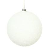 Vickerman 510933 - 6" White Tinsel Ball Christmas Christmas Tree Ornament (2 pack) (N178211)