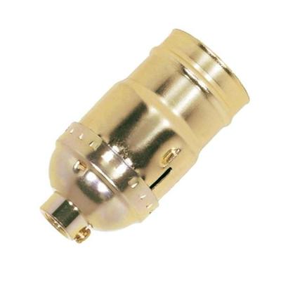 Satco 91314 - 1/8 IPS Cap Brite Gilt 3 Way 2 Circuit Keyless Socket (90-1314)