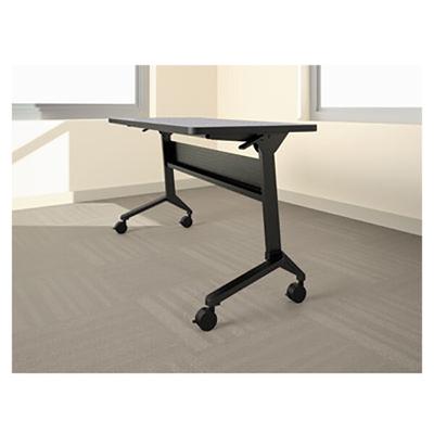 Safco LF72S5 Flip-n-Go 21 1/4" x 70 1/2" Black Steel Folding Seminar Table Base