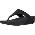 Fitflop Women's Lulu Toe Post - Leather Thong Sandals, Black Black 001, 6.5 UK
