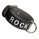 Beeztees 745836 Leder Halsband Rockstar, 80 x 4.5 cm, schwarz