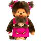 Bandai 23620 Monchhichi, Plüsch, Mama & Baby, Rosa, 20 cm