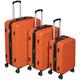 Amazon Basics Hartschalen - kofferset - 3-teiliges Set (55 cm, 68 cm, 78 cm), orange