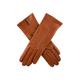 Dents Felicity Women's Silk Lined Leather Gloves COGNAC 6.5