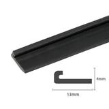 1/32 X 1/8 Durable J Shape Soft Rubber Lok Seal Strip Waterproof Door Edging Protect Trim (35ft)