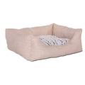 dibea DB00732, Hundebett mit wendbarem Hundekissen, 110 x 80 cm, beige (Farben/Größe wählbar)