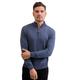 CASH-MERE.CH 100% Cashmere Men's Zip Neck Jumper | Sweater (Blue/Jeans, XXL)