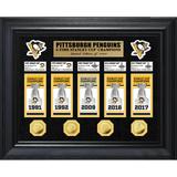 Highland Mint Pittsburgh Penguins 5-Time Stanley Cup Champions 18" x 22" Deluxe Gold Coin & Banner Collection