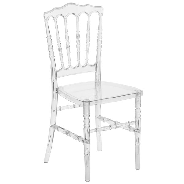 Flash Furniture BH-H002-CRYSTAL-GG Elegance Chiavari Napoleon Transparent Polycarbonate Outdoor / Indoor Stackable Chair
