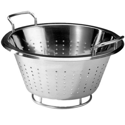 Matfer Bourgeat 713832 7.33 Qt. Stainless Steel Conical Colander with Base and Handles