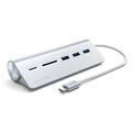 SATECHI USB-C Combo Hub for Desktop - USB-A 3.0 Data Ports & Micro/SD Card Readers - For M2/ M1 MacBook Pro/Air, M2/ M1 iPad Pro/Air, M2 Mac Mini, iMac M1 (Silver)