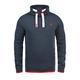 Solid Benjamin Men's Sweatshirt Sweat Shirt Jumper with Funnel Neck with Fleece Lining, Size:L, Colour:Insignia Blue Melange (8991)