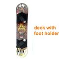 L-faster 9"x 37" Mountain Skateboard Deck 10 layer Off Road Bamboo Deck Longboard Board With Foot Holder Adult Skateboard Without Truck (Deck with holder)