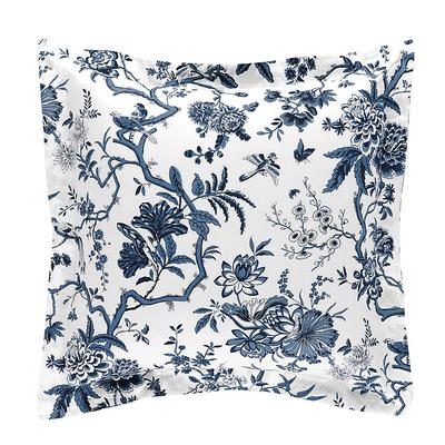 Jardin Toile Sham - Indigo, Euro - Ballard Designs