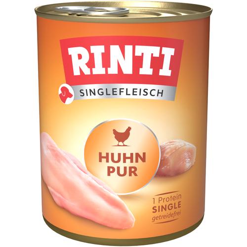 6 x 800g Singlefleisch Huhn pur RINTI Hundefutter nass