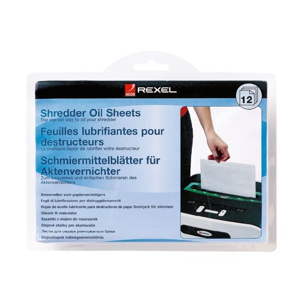 Rexel Öl-Papier zur Wartung und Pflege von Aktenvernichtern Image