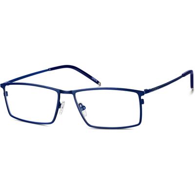 Zenni Men's Rectangle Glasses Navy Titanium Full Rim Frame
