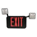 Morris 73463 - 2 watt 120/277 volt Black / Red Combination Exit Light LED