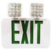 Morris 73468 - 4 watt 120/277 volt White / Green Combination Exit Light LED