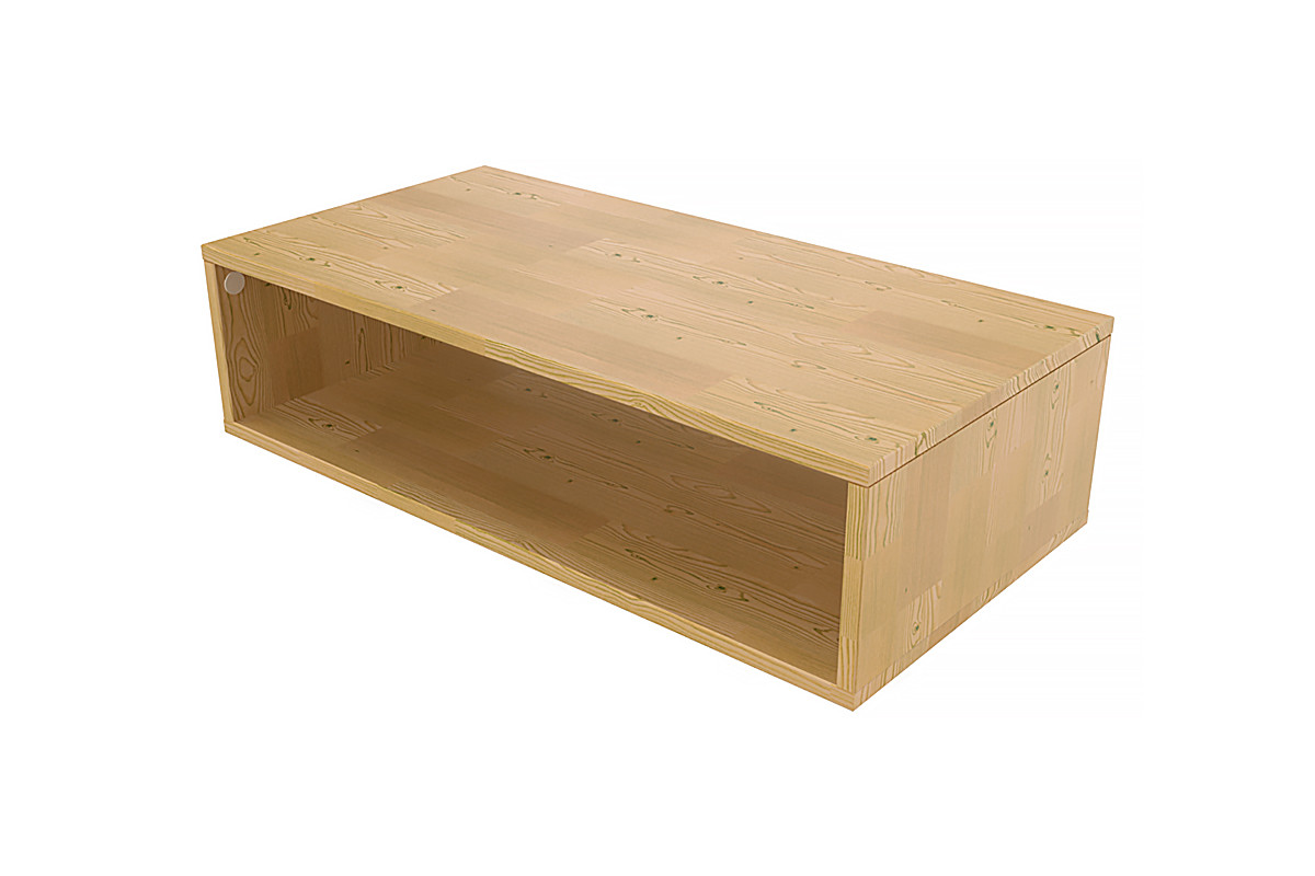 Cube de rangement bois 100x50 cm - Miel
