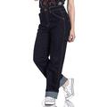 Hell Bunny Carpenter 40s Style Rockabilly Denim Jeans - UK 8 (XS)